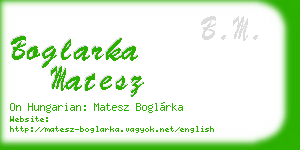 boglarka matesz business card